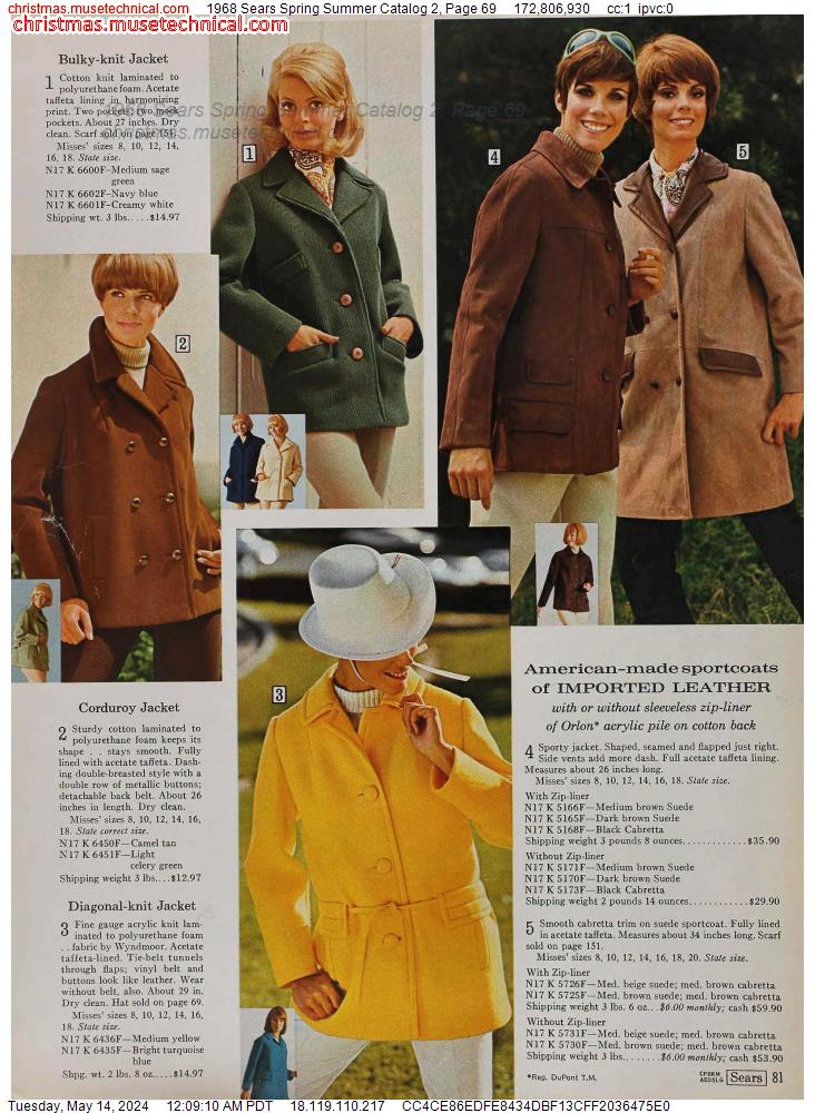 1968 Sears Spring Summer Catalog 2, Page 69