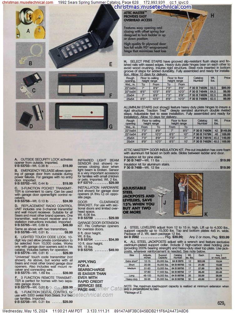1992 Sears Spring Summer Catalog, Page 628