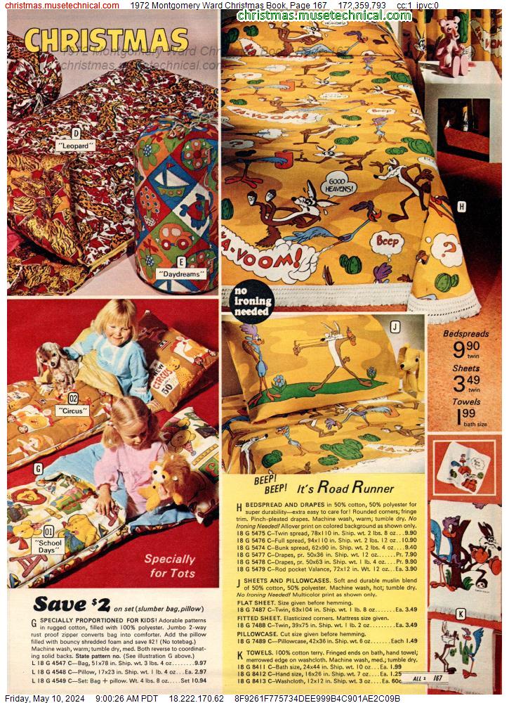 1972 Montgomery Ward Christmas Book, Page 167
