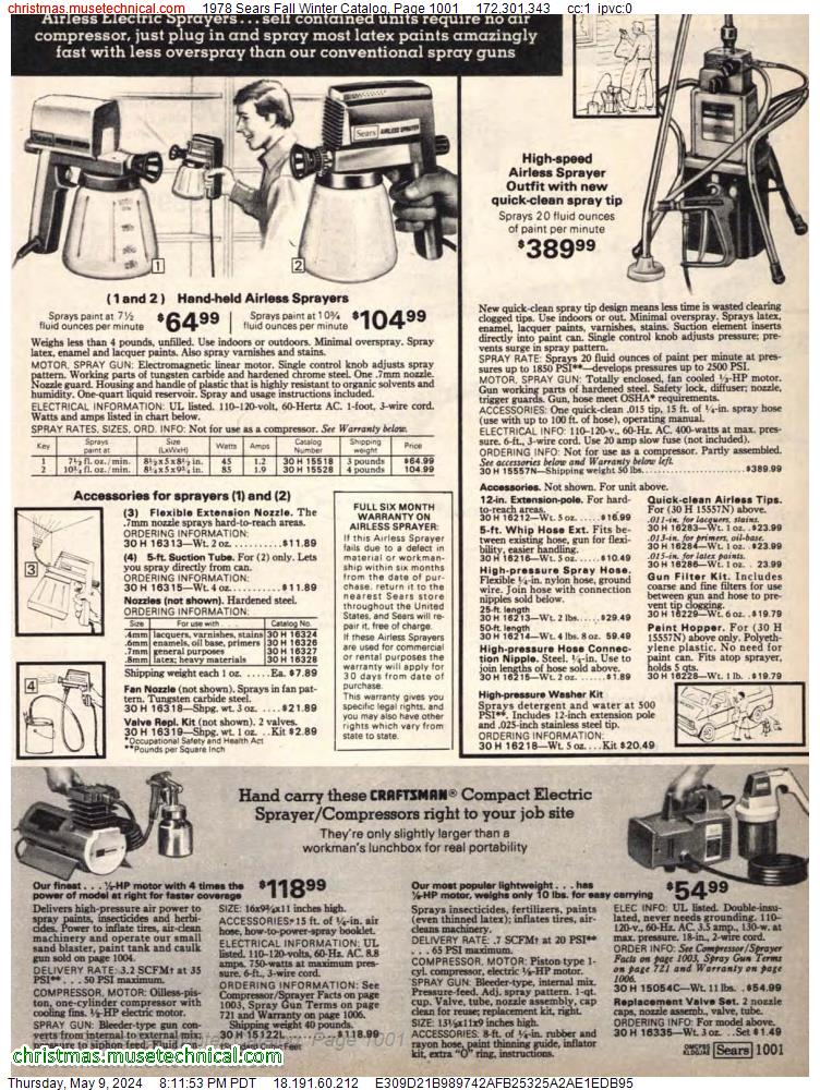 1978 Sears Fall Winter Catalog, Page 1001