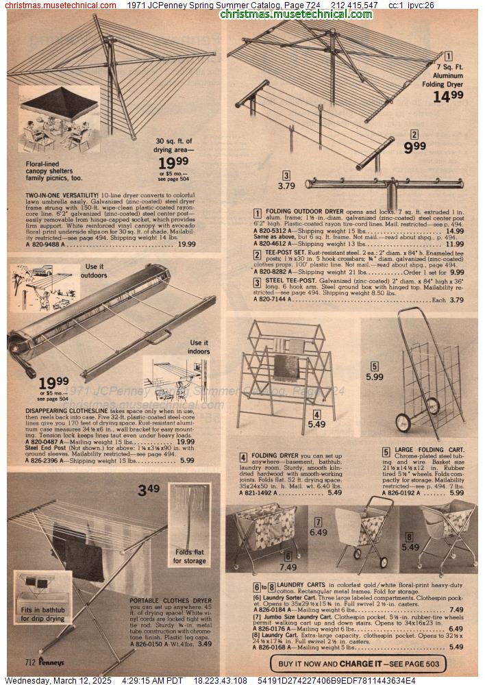 1971 JCPenney Spring Summer Catalog, Page 724