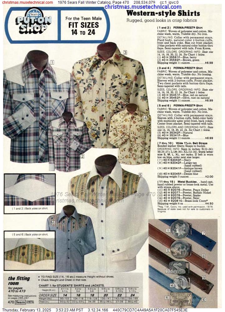 1976 Sears Fall Winter Catalog, Page 470