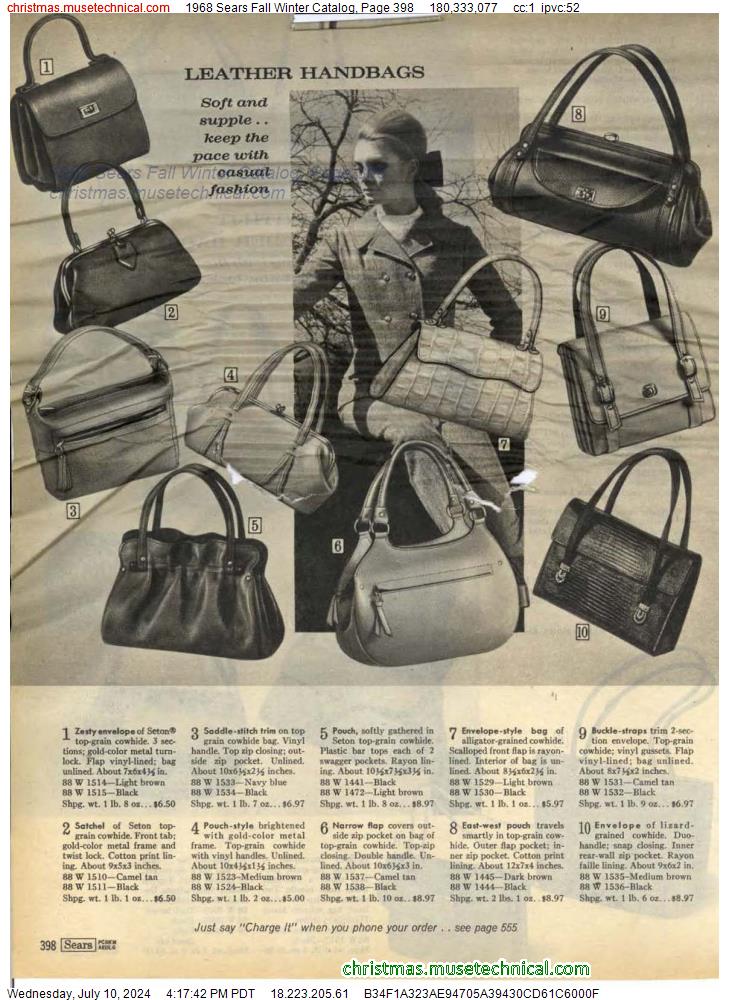 1968 Sears Fall Winter Catalog, Page 398