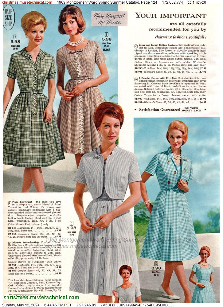 1963 Montgomery Ward Spring Summer Catalog, Page 124