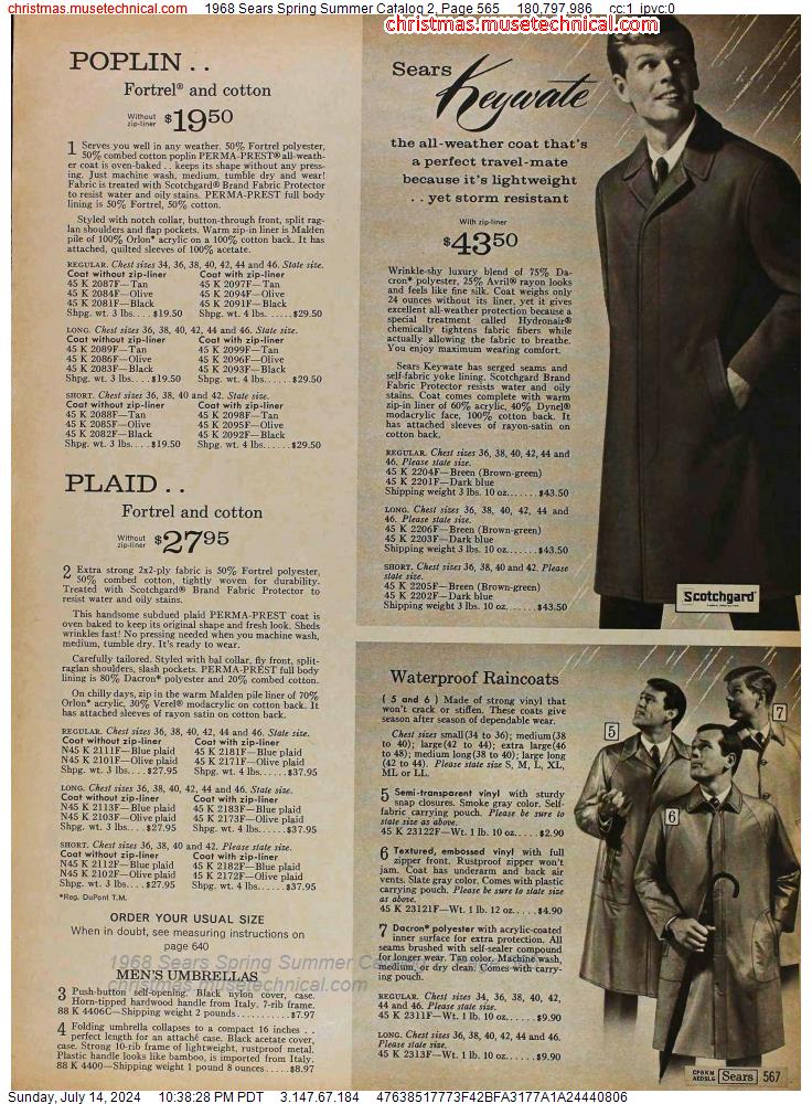 1968 Sears Spring Summer Catalog 2, Page 565