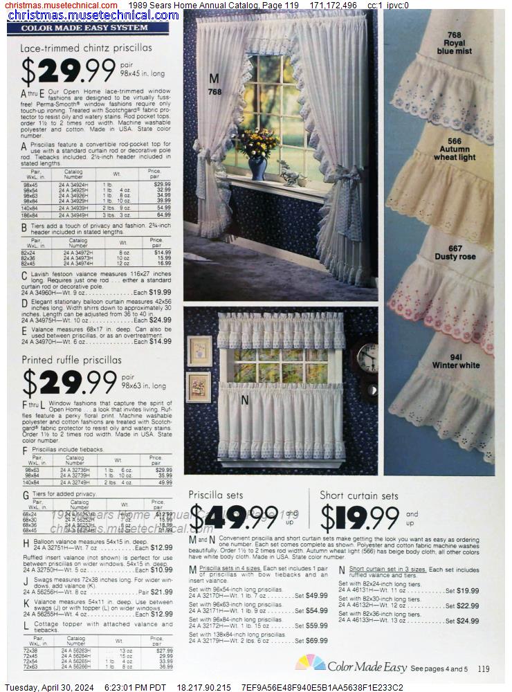 1989 Sears Home Annual Catalog, Page 119