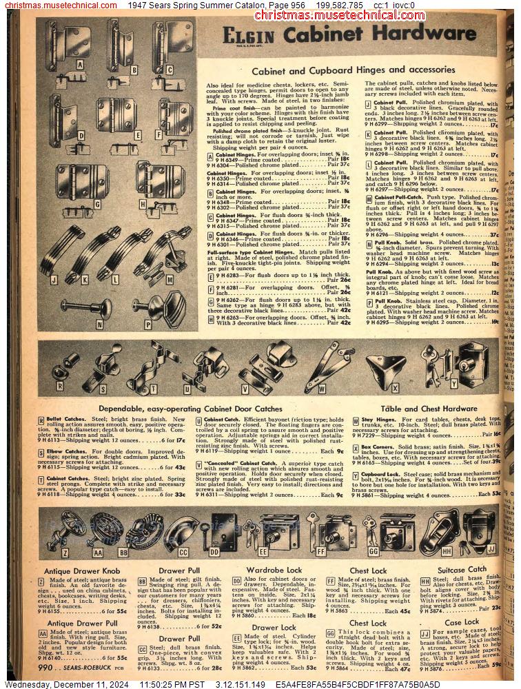 1947 Sears Spring Summer Catalog, Page 956