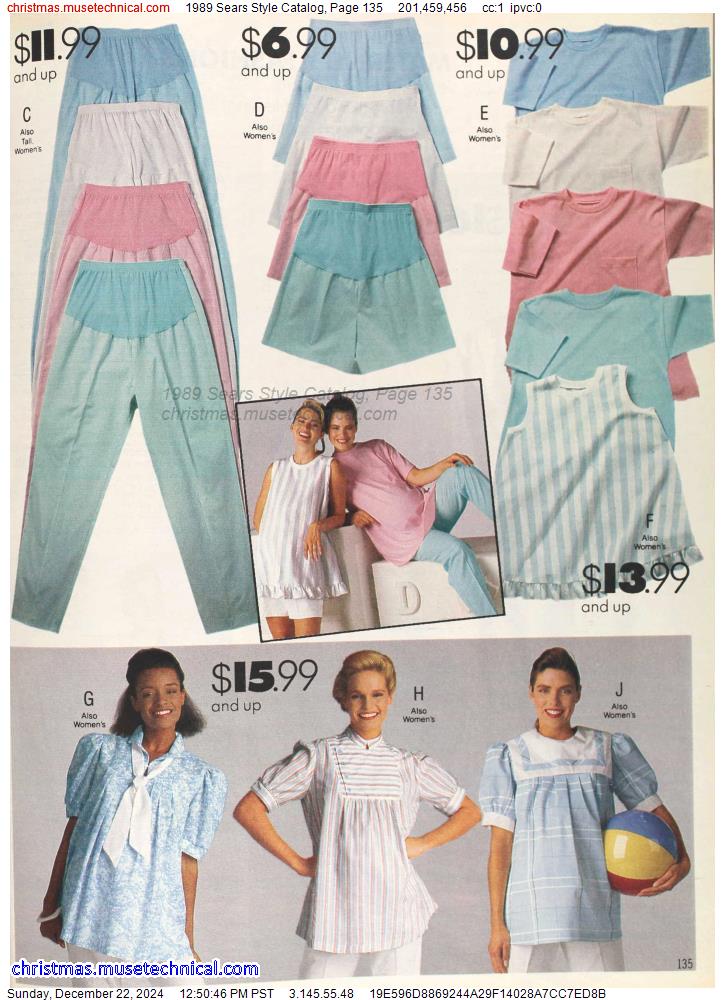 1989 Sears Style Catalog, Page 135