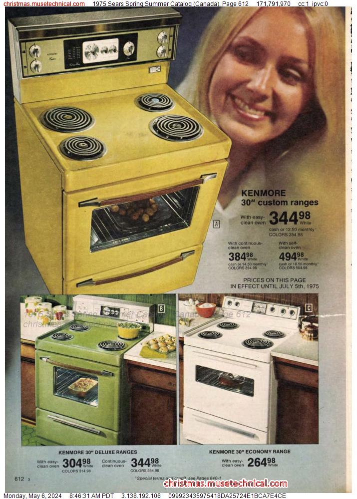 1975 Sears Spring Summer Catalog (Canada), Page 612