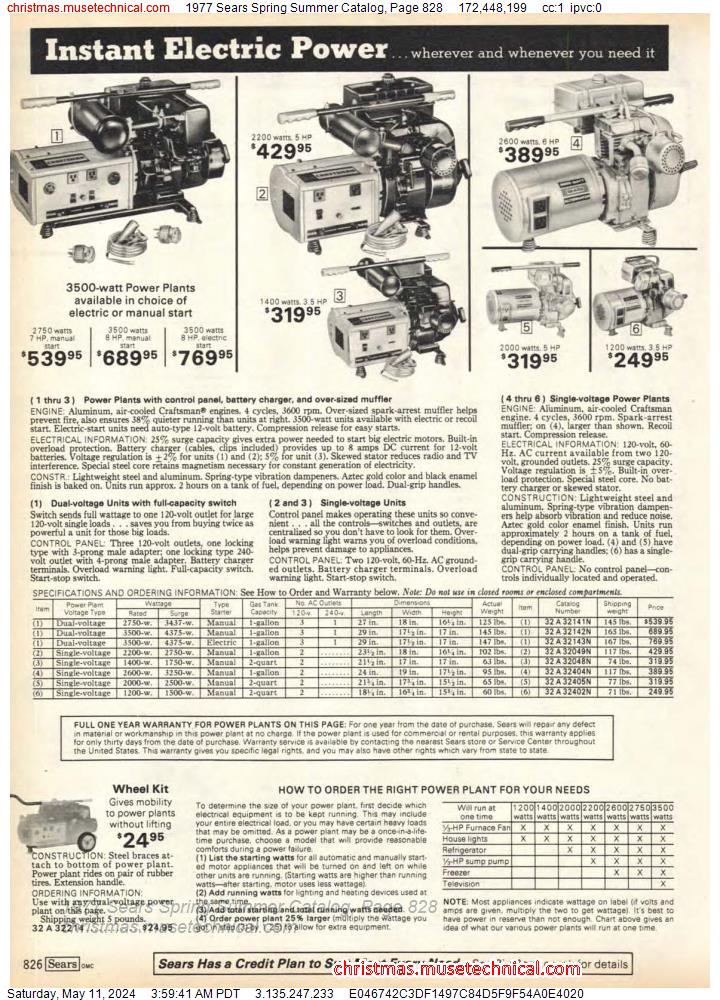 1977 Sears Spring Summer Catalog, Page 828