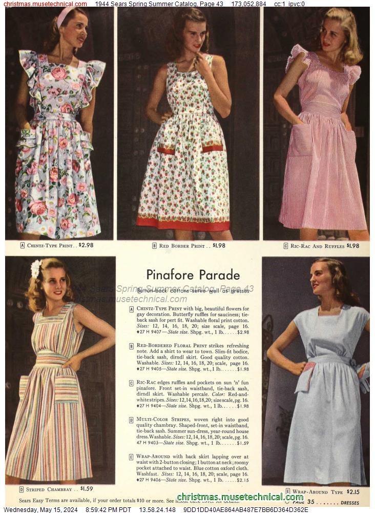 1944 Sears Spring Summer Catalog, Page 43