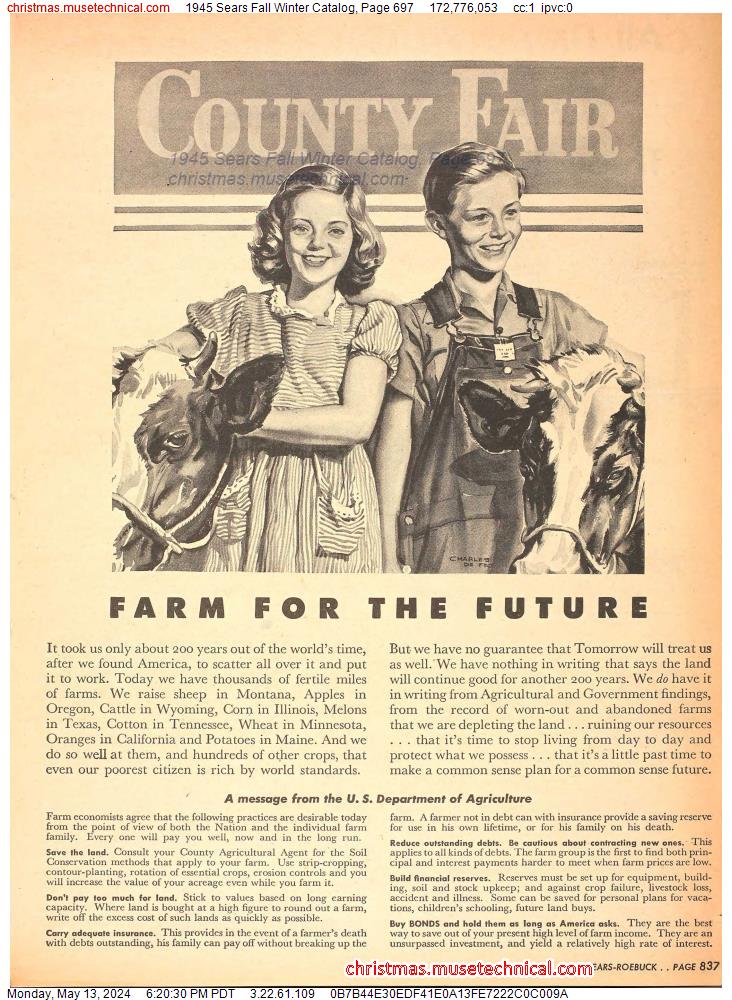 1945 Sears Fall Winter Catalog, Page 697