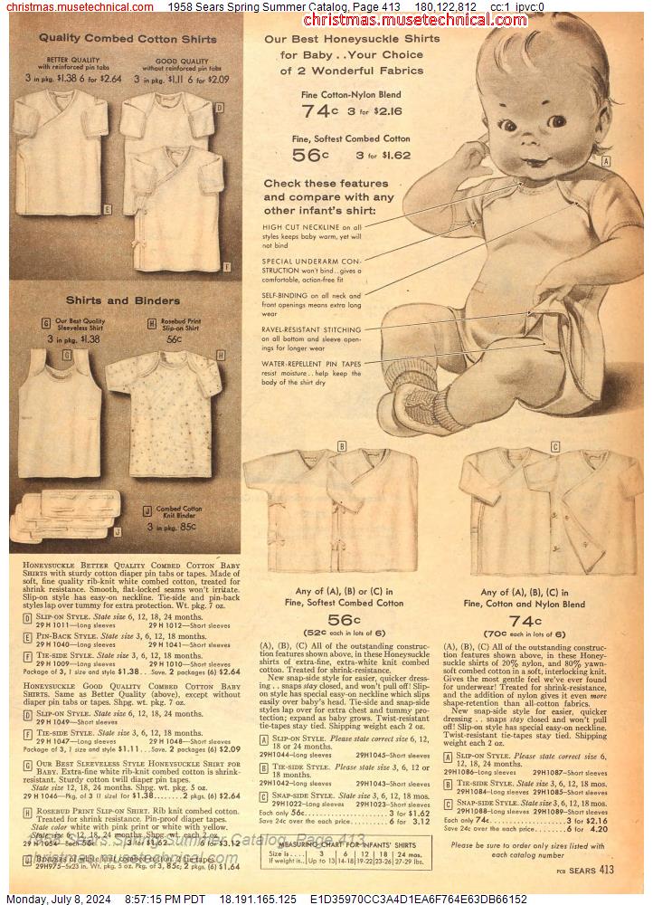 1958 Sears Spring Summer Catalog, Page 413