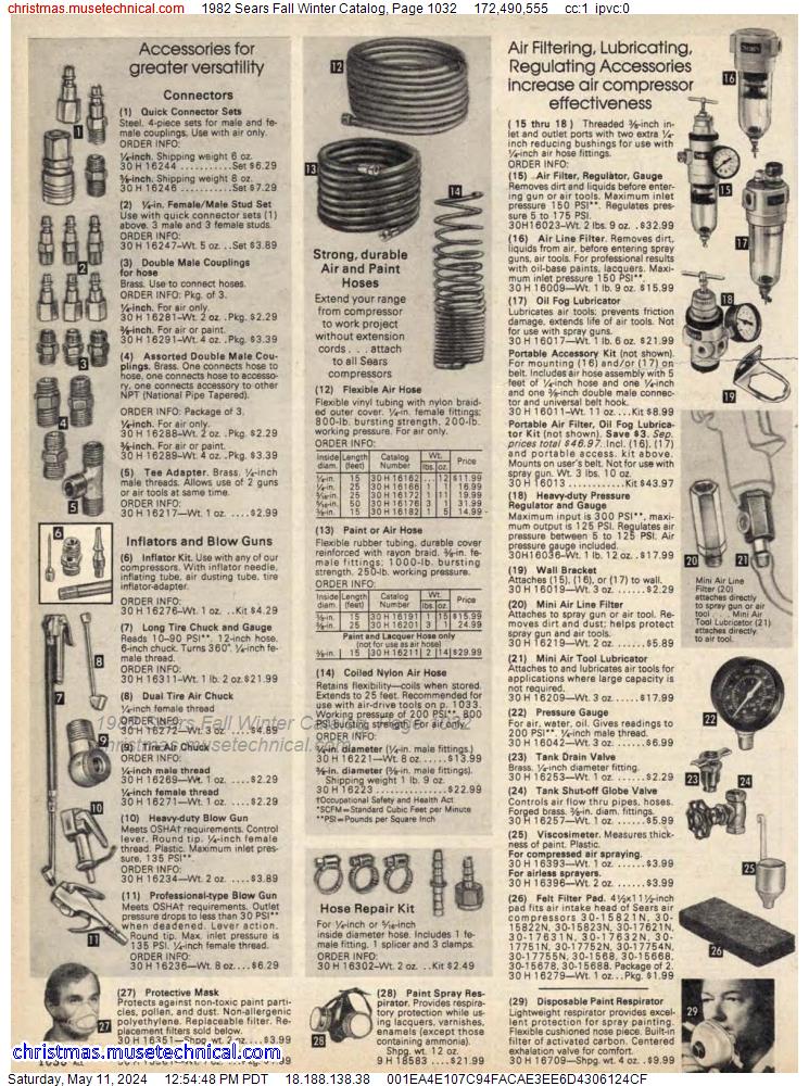 1982 Sears Fall Winter Catalog, Page 1032
