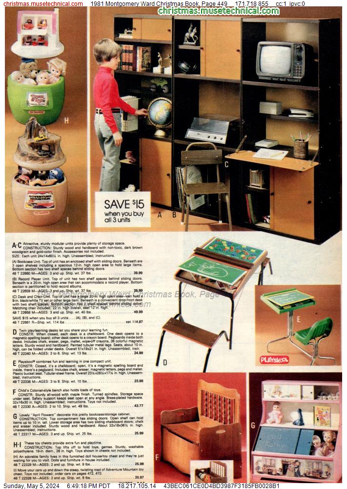 1981 Montgomery Ward Christmas Book, Page 449