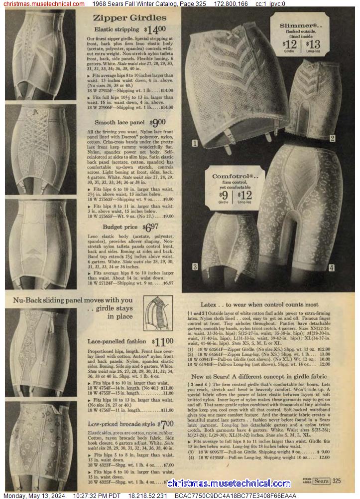 1968 Sears Fall Winter Catalog, Page 325