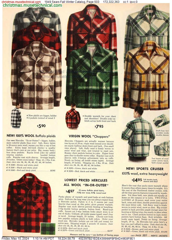 1949 Sears Fall Winter Catalog, Page 503