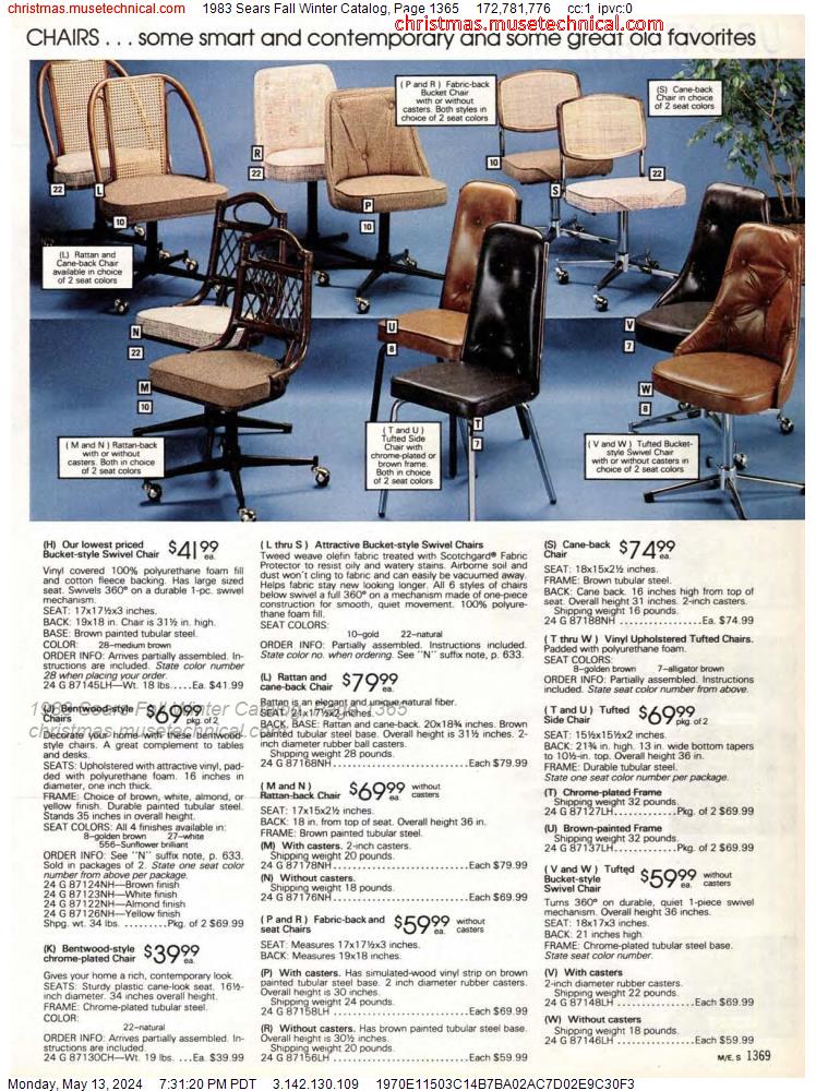 1983 Sears Fall Winter Catalog, Page 1365