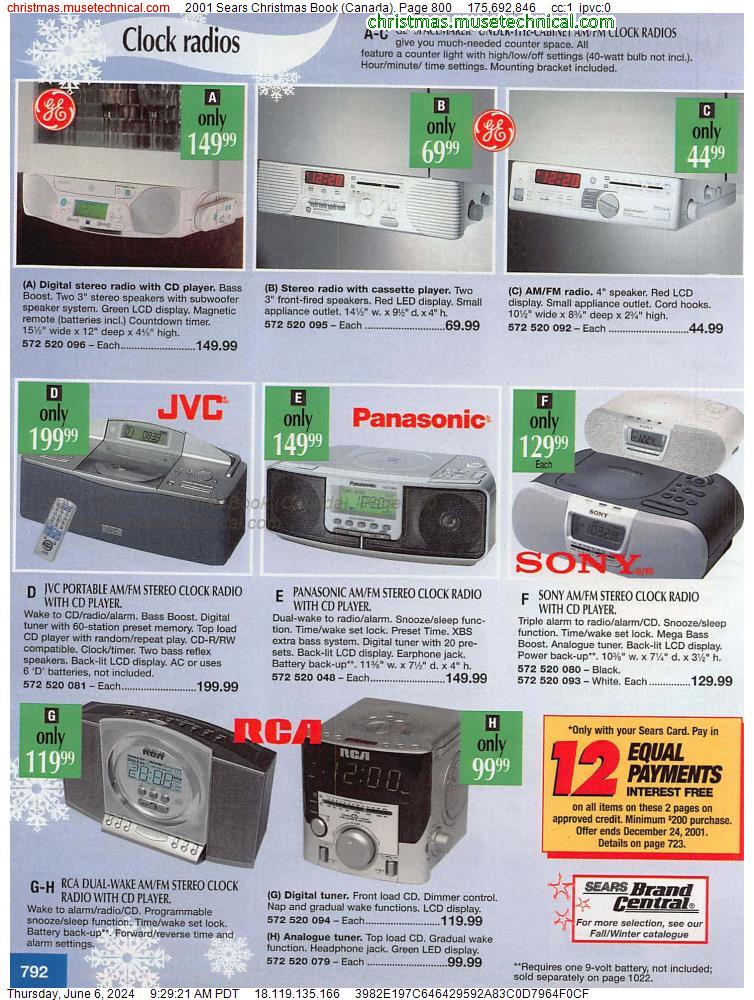 2001 Sears Christmas Book (Canada), Page 800