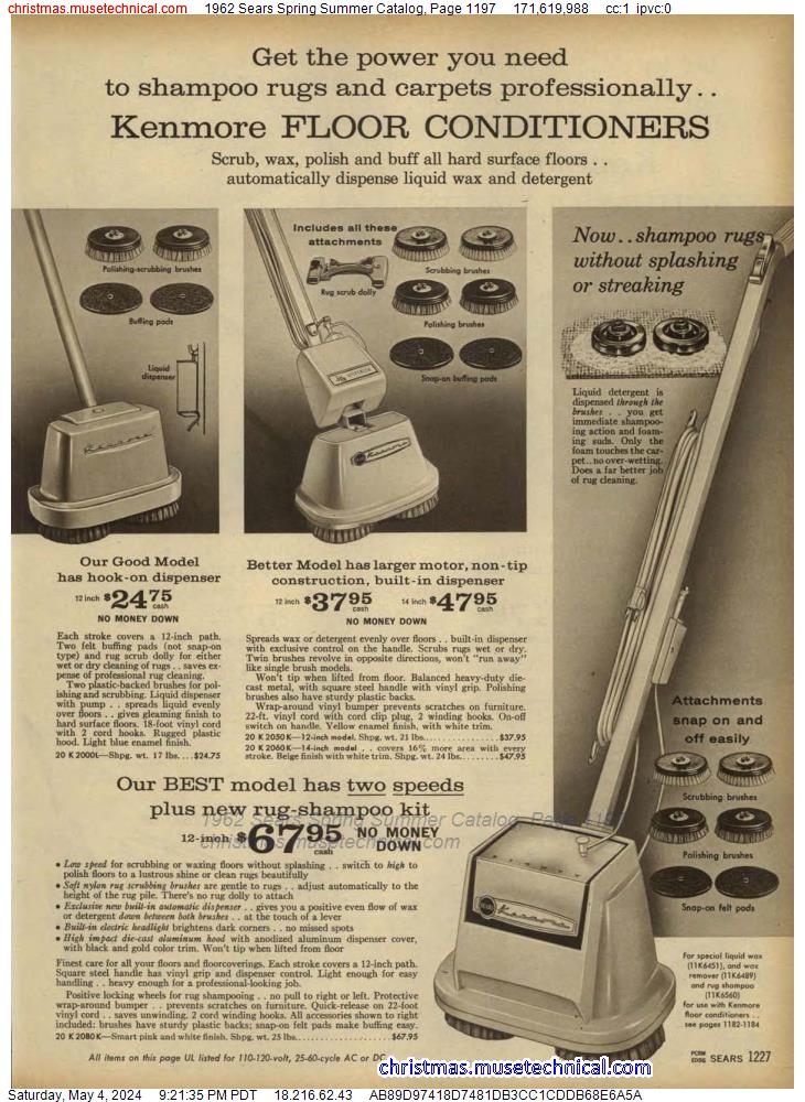 1962 Sears Spring Summer Catalog, Page 1197