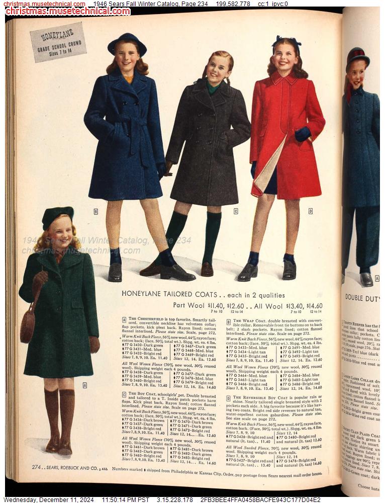 1946 Sears Fall Winter Catalog, Page 234