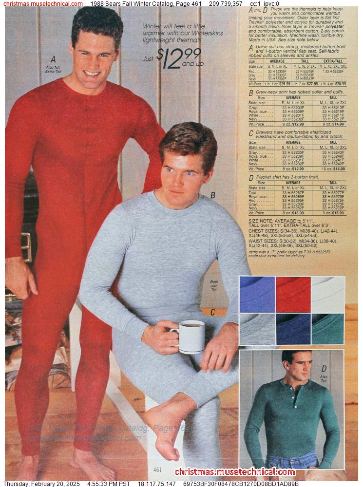 1988 Sears Fall Winter Catalog, Page 461