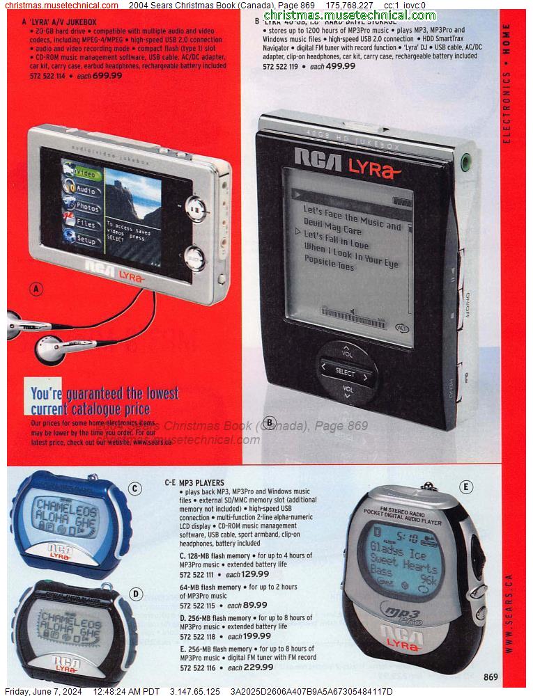 2004 Sears Christmas Book (Canada), Page 869