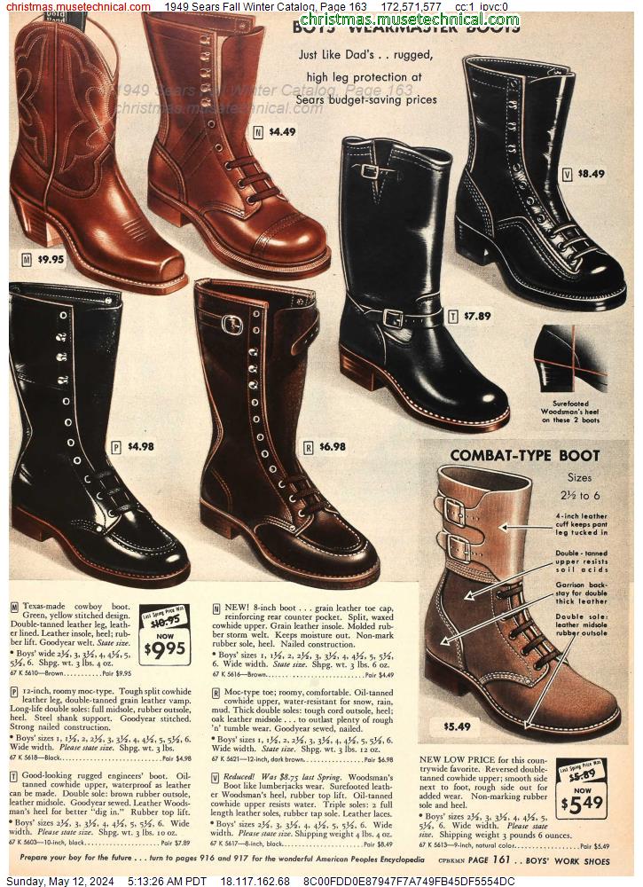 1949 Sears Fall Winter Catalog, Page 163