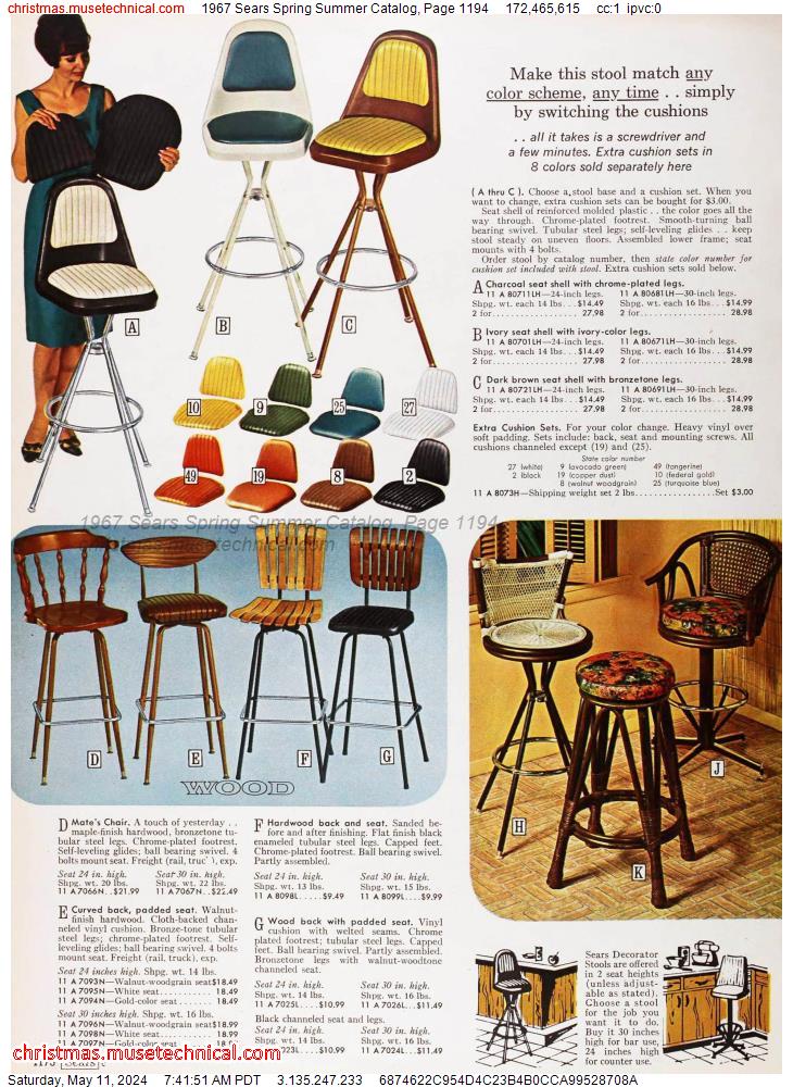 1967 Sears Spring Summer Catalog, Page 1194