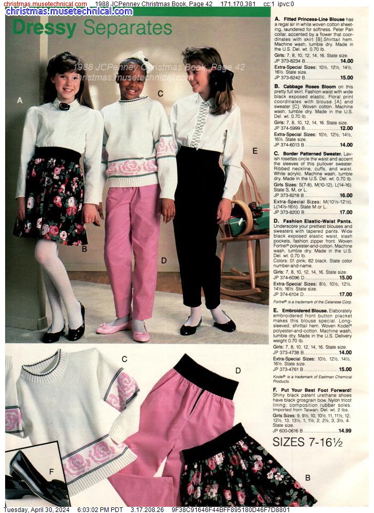 1988 JCPenney Christmas Book, Page 42