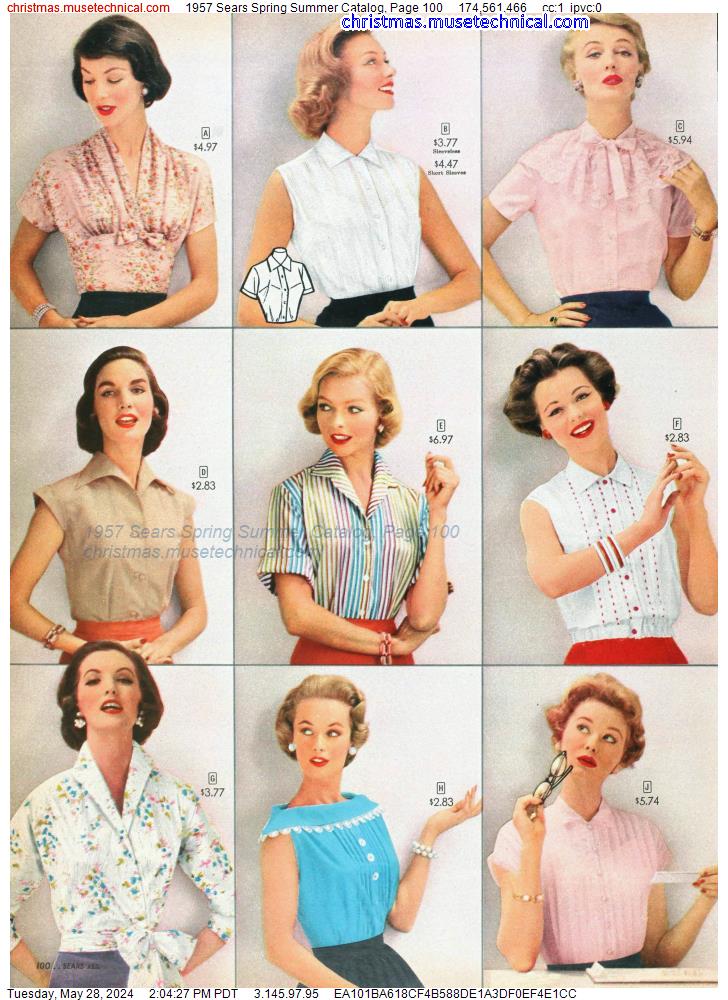 1957 Sears Spring Summer Catalog, Page 100