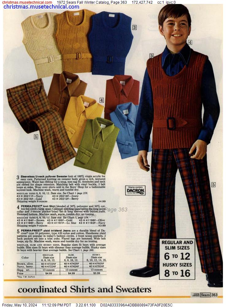 1972 Sears Fall Winter Catalog, Page 363