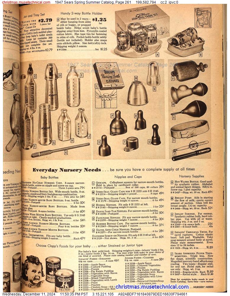 1947 Sears Spring Summer Catalog, Page 261