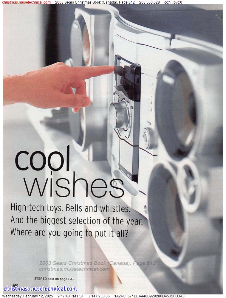 2003 Sears Christmas Book (Canada), Page 612