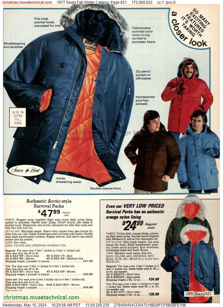 1977 Sears Fall Winter Catalog, Page 621