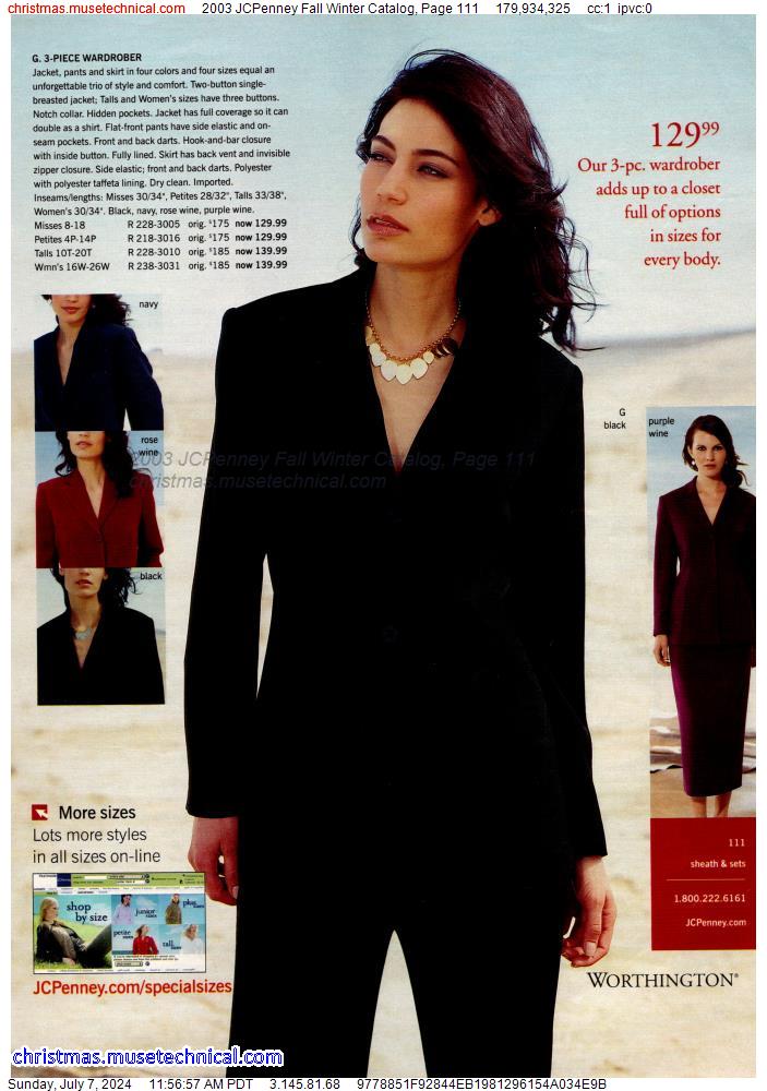 2003 JCPenney Fall Winter Catalog, Page 111