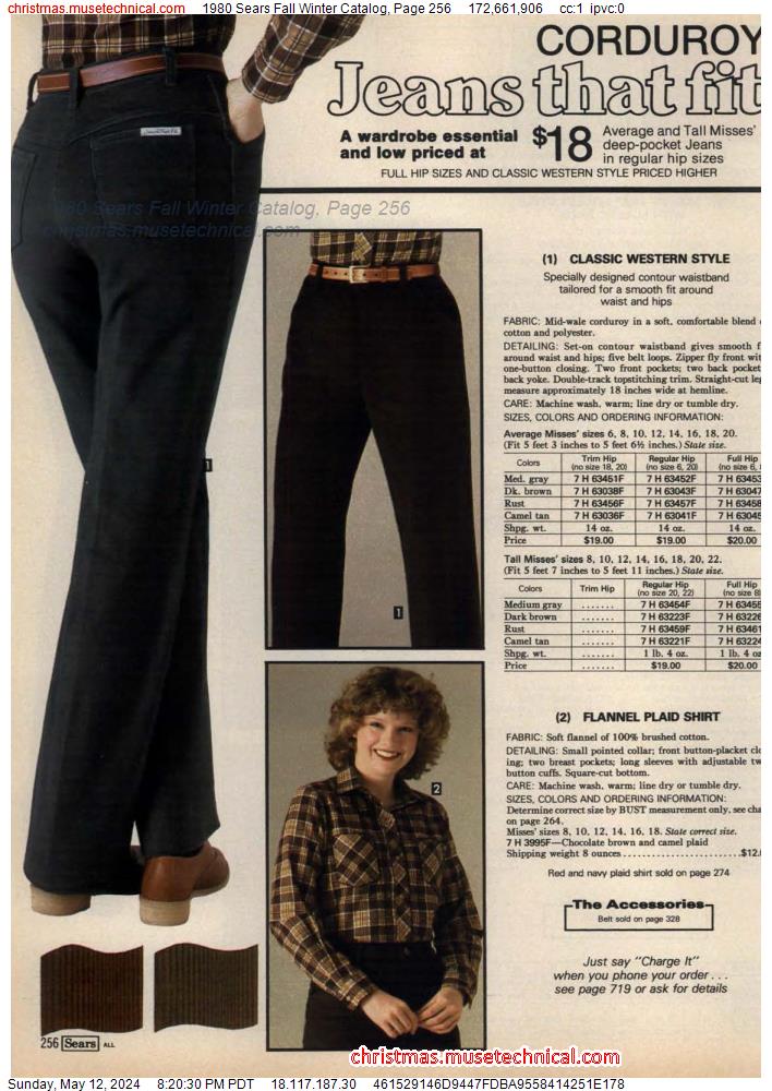 1980 Sears Fall Winter Catalog, Page 256