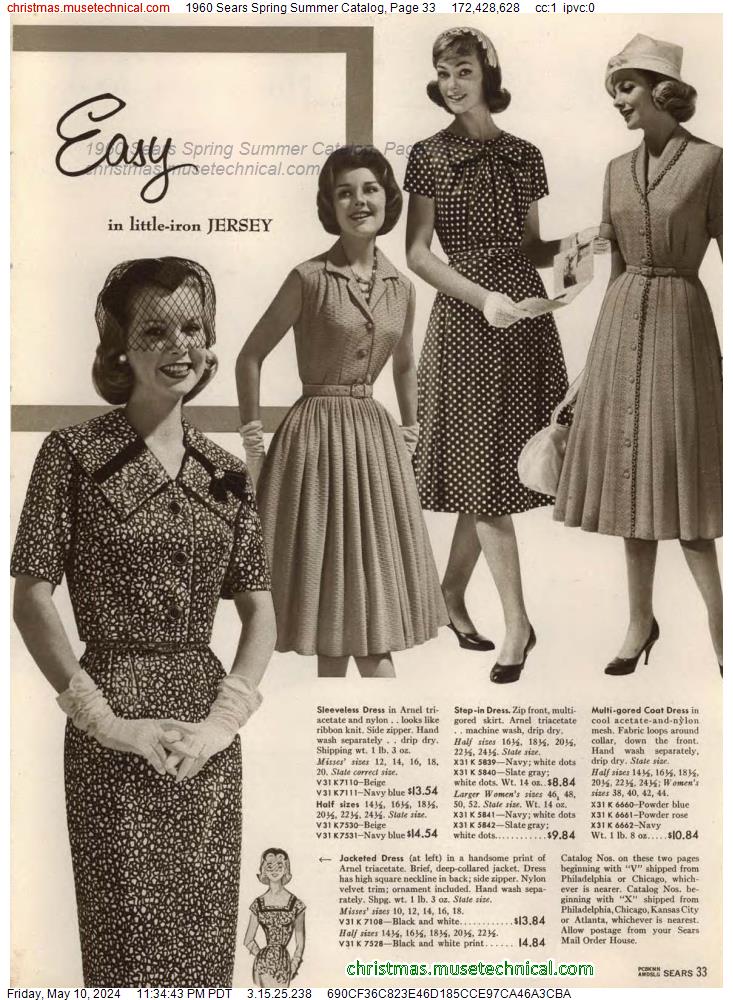 1960 Sears Spring Summer Catalog, Page 33
