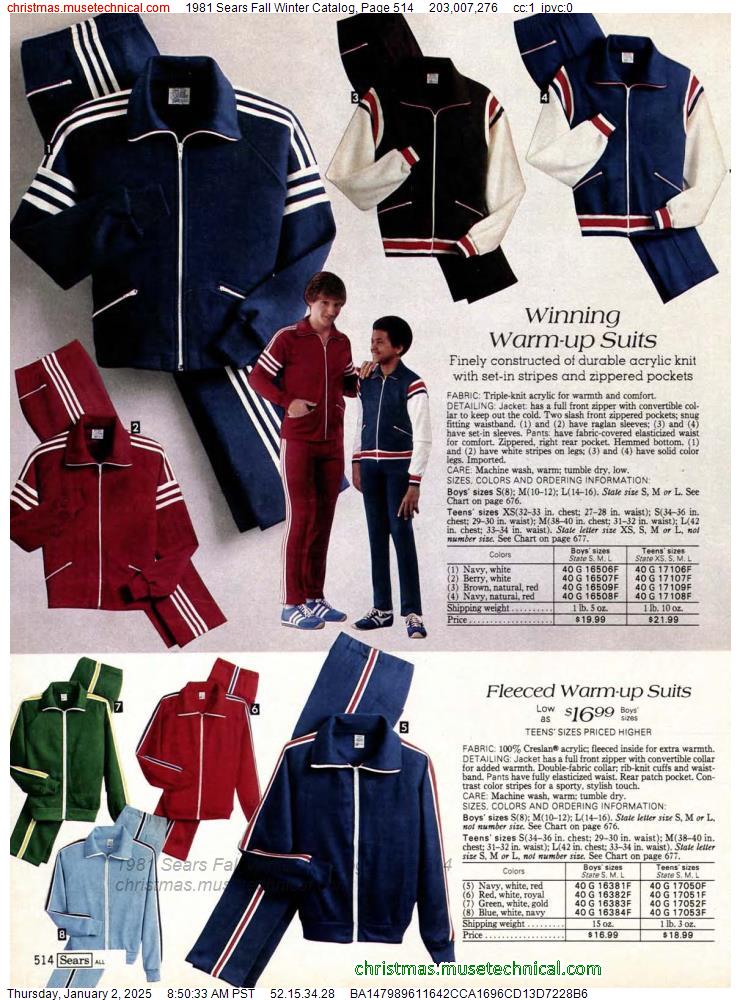 1981 Sears Fall Winter Catalog, Page 514