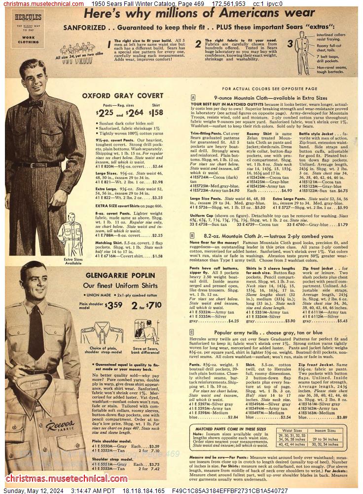 1950 Sears Fall Winter Catalog, Page 469