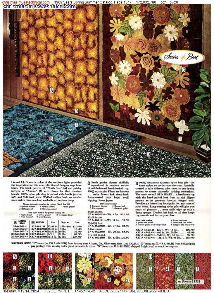 1969 Sears Spring Summer Catalog, Page 1347