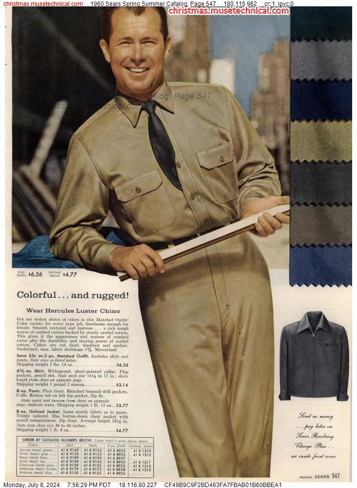 1960 Sears Spring Summer Catalog, Page 547