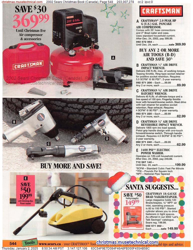 2002 Sears Christmas Book (Canada), Page 548