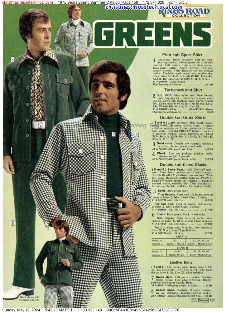 1975 Sears Spring Summer Catalog, Page 459