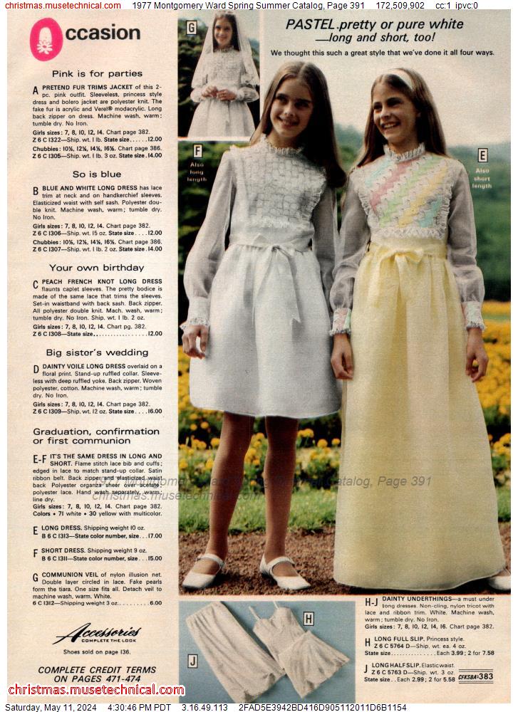 1977 Montgomery Ward Spring Summer Catalog, Page 391
