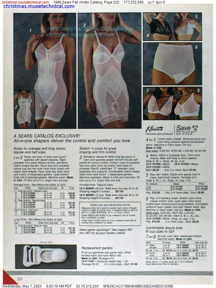 1986 Sears Fall Winter Catalog, Page 222