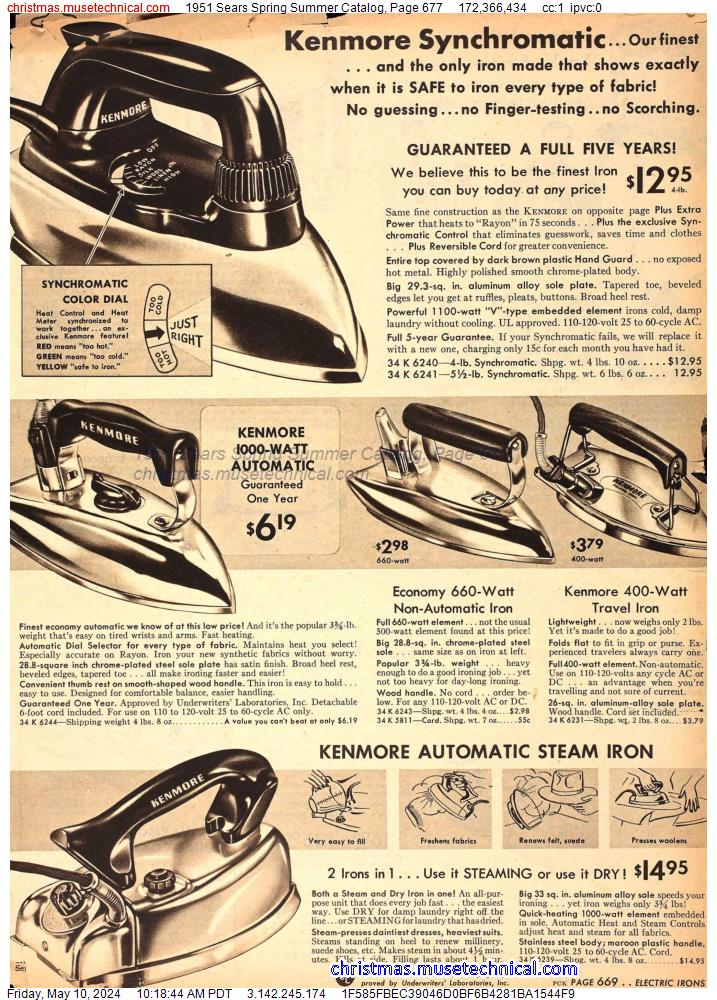 1951 Sears Spring Summer Catalog, Page 677