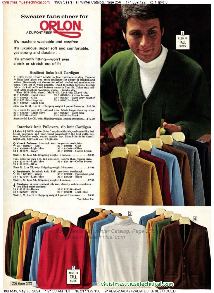1969 Sears Fall Winter Catalog, Page 256