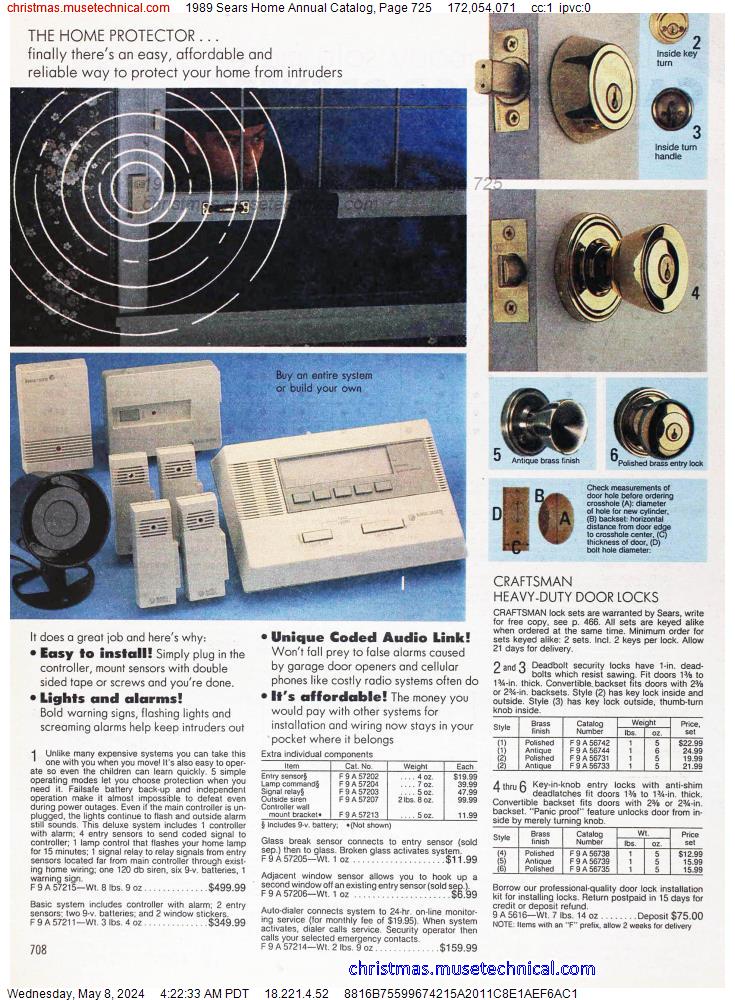 1989 Sears Home Annual Catalog, Page 725