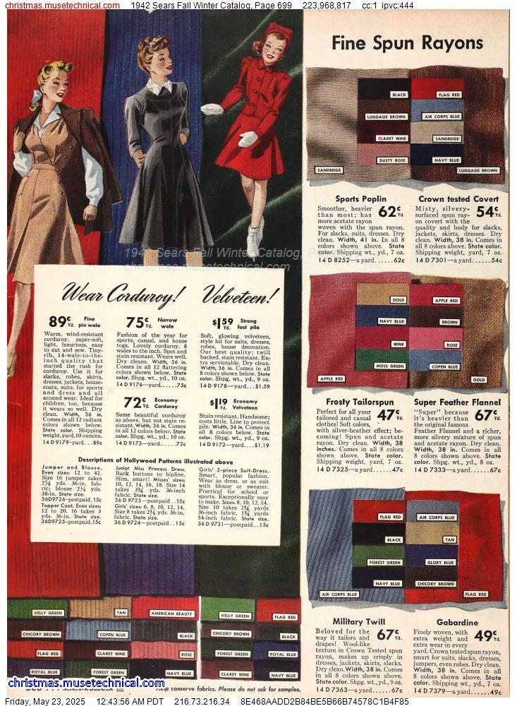 1942 Sears Fall Winter Catalog, Page 699